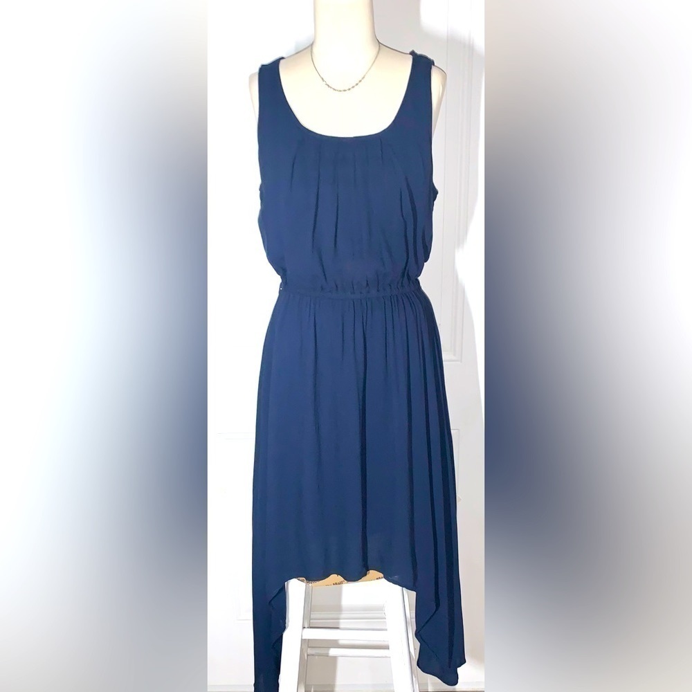 Liberty Love Navy Blue Rayon High low dress Large